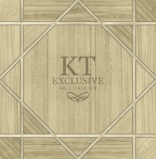 KT Exclusive ET602 Etre - tapeta z okleiny drewnianej w geometryczny wzór