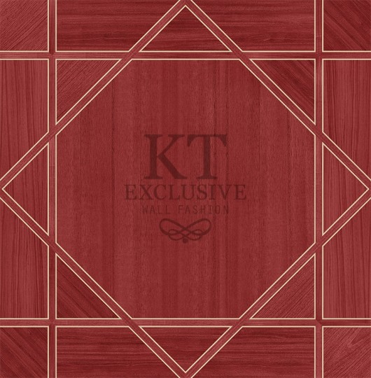 KT Exclusive ET604 Etre - tapeta z okleiny drewnianej w geometryczny wzór