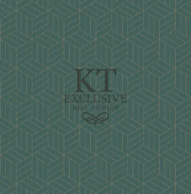KT Exclusive EF1002 Euphorie - tapeta geometryczna trójwymiarowa z metalicznymi akcentami