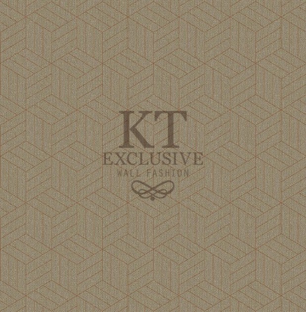 KT Exclusive EF1003 Euphorie - tapeta geometryczna trójwymiarowa z metalicznymi akcentami