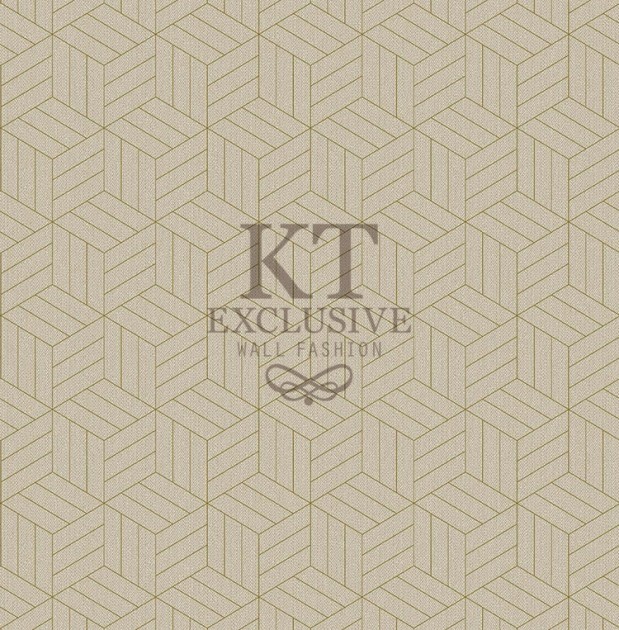 KT Exclusive EF1004 Euphorie - tapeta geometryczna trójwymiarowa z metalicznymi akcentami