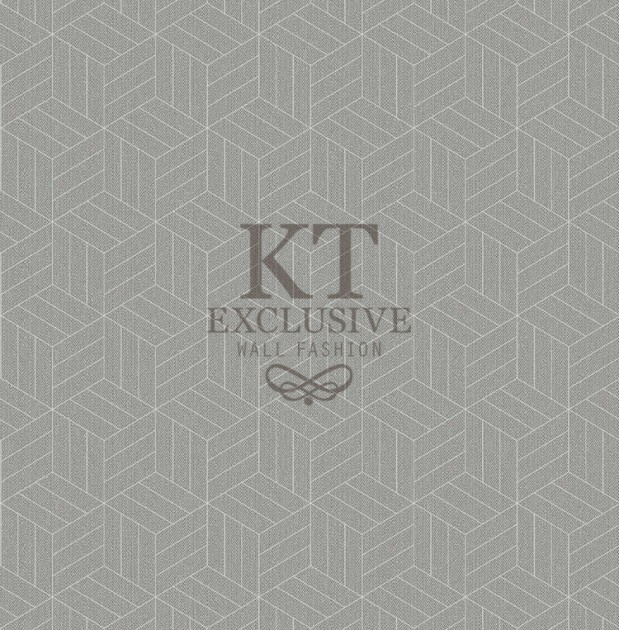 KT Exclusive EF1005 Euphorie - tapeta geometryczna trójwymiarowa z metalicznymi akcentami