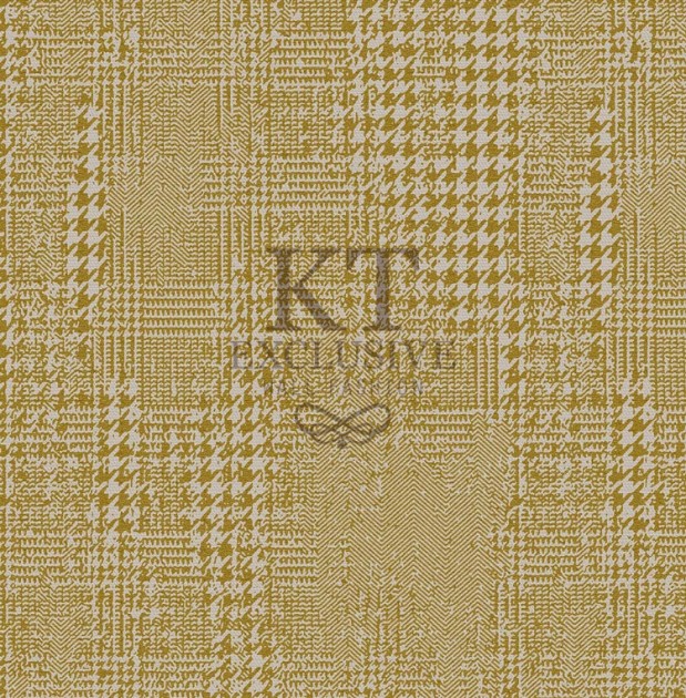 KT Exclusive KT9828-7506 Chance - tapeta tekstylna w pepitkę i jodełkę