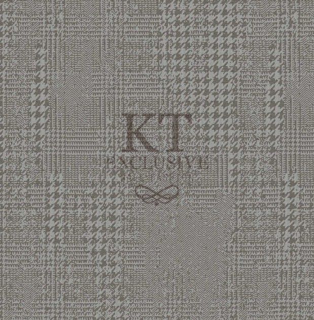 KT Exclusive KT9828-7608 Chance - tapeta tekstylna w pepitkę i jodełkę