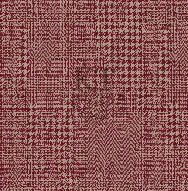 KT Exclusive KT9828-7612 Chance - tapeta tekstylna w pepitkę i jodełkę