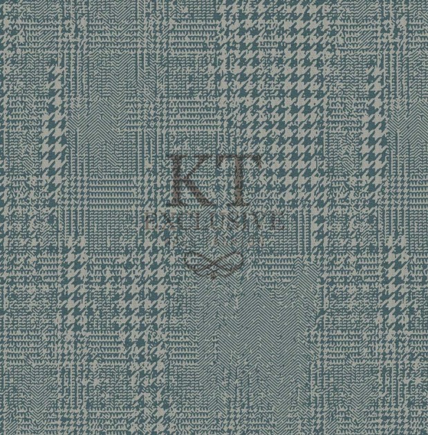 KT Exclusive KT9828-7613 Chance - tapeta tekstylna w pepitkę i jodełkę