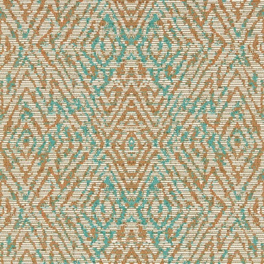 Harlequin 113213 Kasuri Hansha Paprika - tapeta o wzorze adamaszku