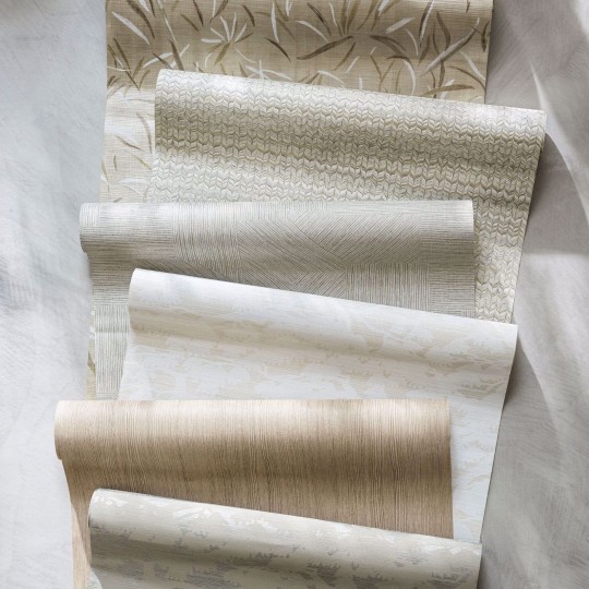 Harlequin 113194 Kasuri Moji Evergreen - tapeta w liście