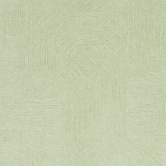 Harlequin 113223 Kasuri Mokume Sage Green - tapeta geometryczna imitująca trawę jedwabną