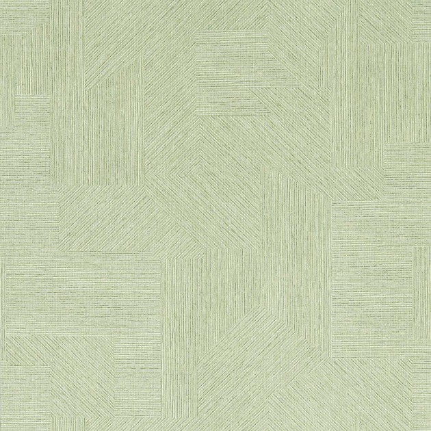 Harlequin 113223 Kasuri Mokume Sage Green - tapeta geometryczna imitująca trawę jedwabną