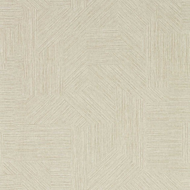 Harlequin 113225 Kasuri Mokume Taupe - tapeta geometryczna imitująca trawę jedwabną