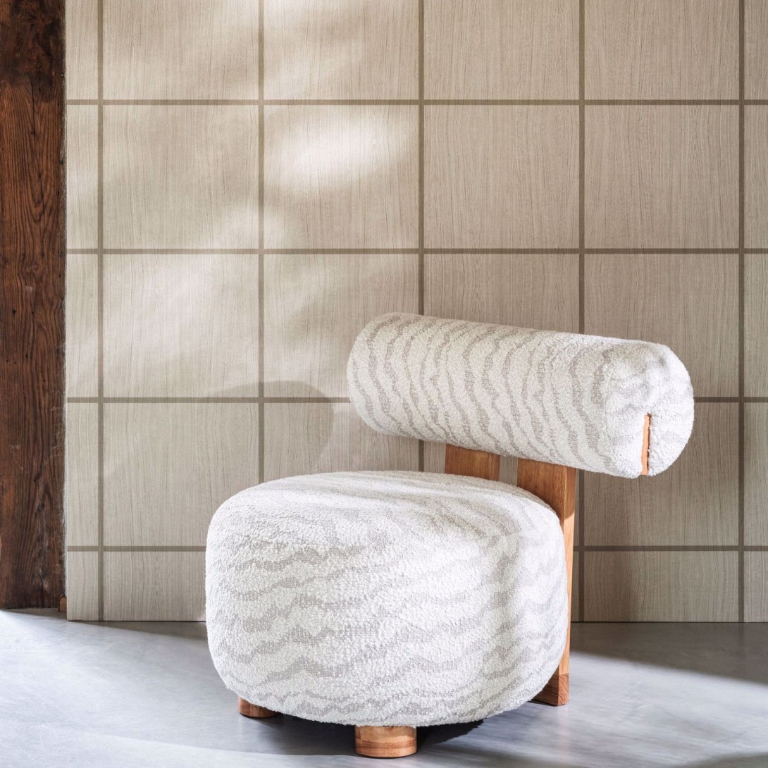 Harlequin 113200 Kasuri Wood Blocks Oak - tapeta w drewniane panele