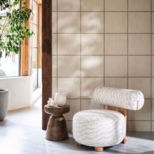 Harlequin 113201 Kasuri Wood Blocks Pine - tapeta w drewniane panele