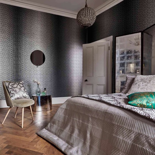 Harlequin 111738 Purity Eminence Rose Gold - tapeta geometryczna o wzorze antycznych płytek