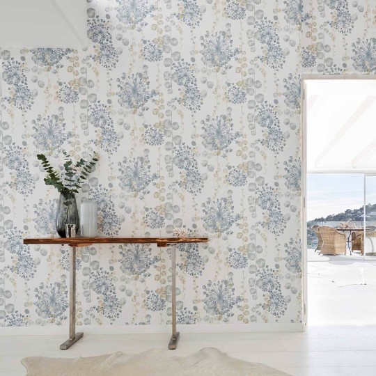 Harlequin 111651 Purity Moku Indigo - tapeta w rośliny morskie
