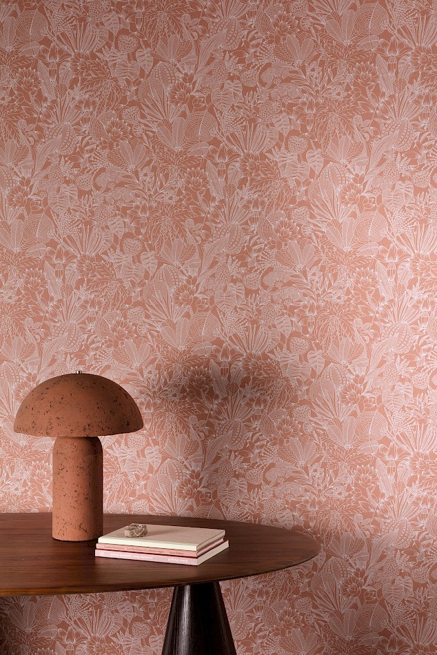 Khroma ROM104 Romance Bellis Carnelian - tapeta ryciny botaniczne