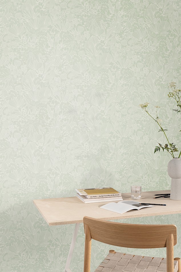 Khroma ROM105 Romance Bellis Skylight - tapeta ryciny botaniczne
