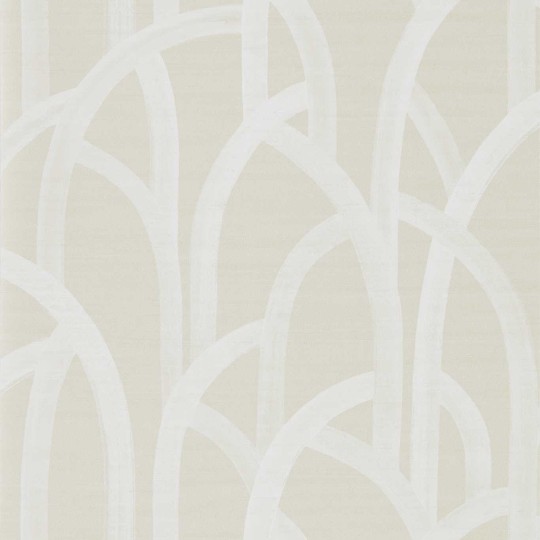 Harlequin 111579 Reflect Meso Champagne – tapeta w łuki przypominające pociągnięcia pędzla