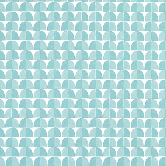 Thibaut T45018 Wanderlust Solsbury Turquoise - tapeta w geometryczny wzór