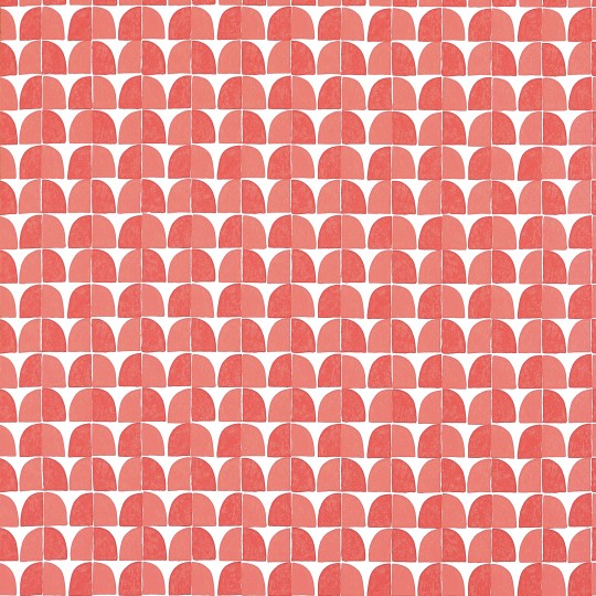 Thibaut T45021 Wanderlust Solsbury Coral - tapeta w geometryczny wzór