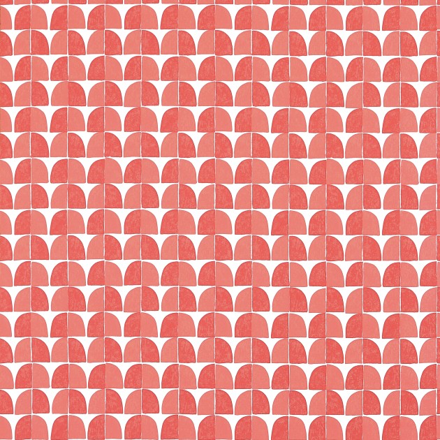 Thibaut T45021 Wanderlust Solsbury Coral - tapeta w geometryczny wzór