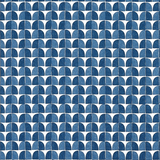 Thibaut T45023 Wanderlust Solsbury Navy - tapeta w geometryczny wzór