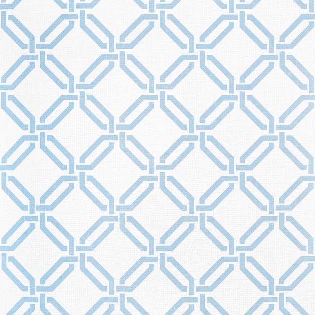 Thibaut T45053 Wanderlust Miramar Light Blue - tapeta strukturalna w kratownicę