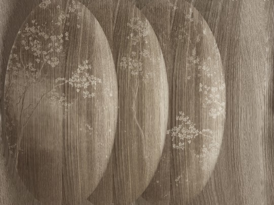 Wall & Deco WDAT2501 Contemporary 2025 Atmosfere – mural w gałęzie na tle imitującym drewno