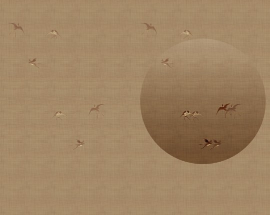 Wall & Deco WDND2501 Contemporary 2025 A New Day – mural minimalistyczny z sylwetkami ptaków