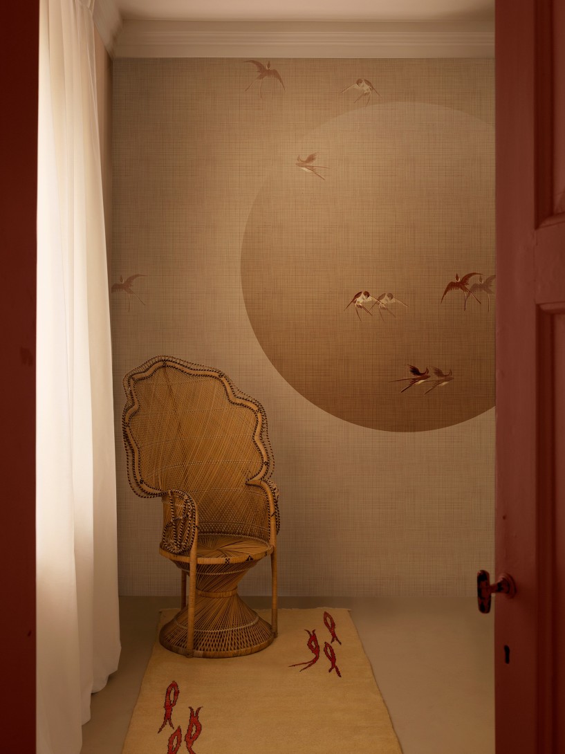 Wall & Deco WDND2502 Contemporary 2025 A New Day – mural minimalistyczny z sylwetkami ptaków