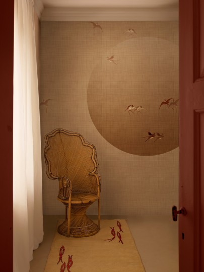 Wall & Deco WDND2502 Contemporary 2025 A New Day – mural minimalistyczny z sylwetkami ptaków