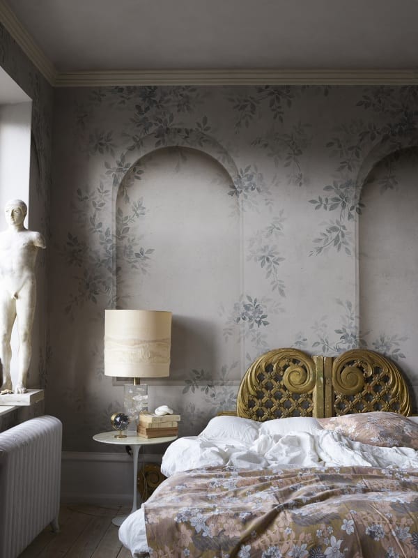 Rebel Walls R20997 Poetic Daydream Arches Blue - mural w łuki i liście