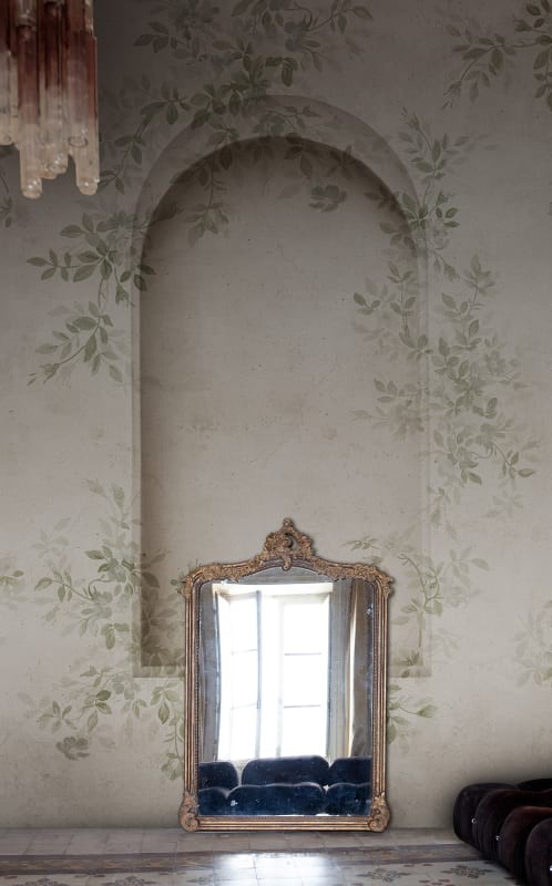 Rebel Walls R20998 Poetic Daydream Arches Green - mural w łuki i liście