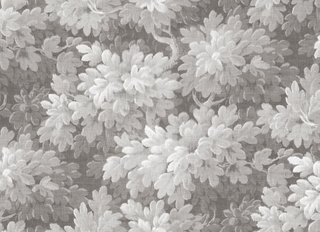 Rebel Walls R21354 Poetic Vintage Foliage Gray - mural imitujący tkaninę w liście