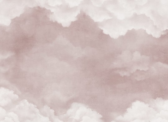 Rebel Walls R20995 Poetic Sky of Clouds Pink - mural w ręcznie malowany pejzaż nieba