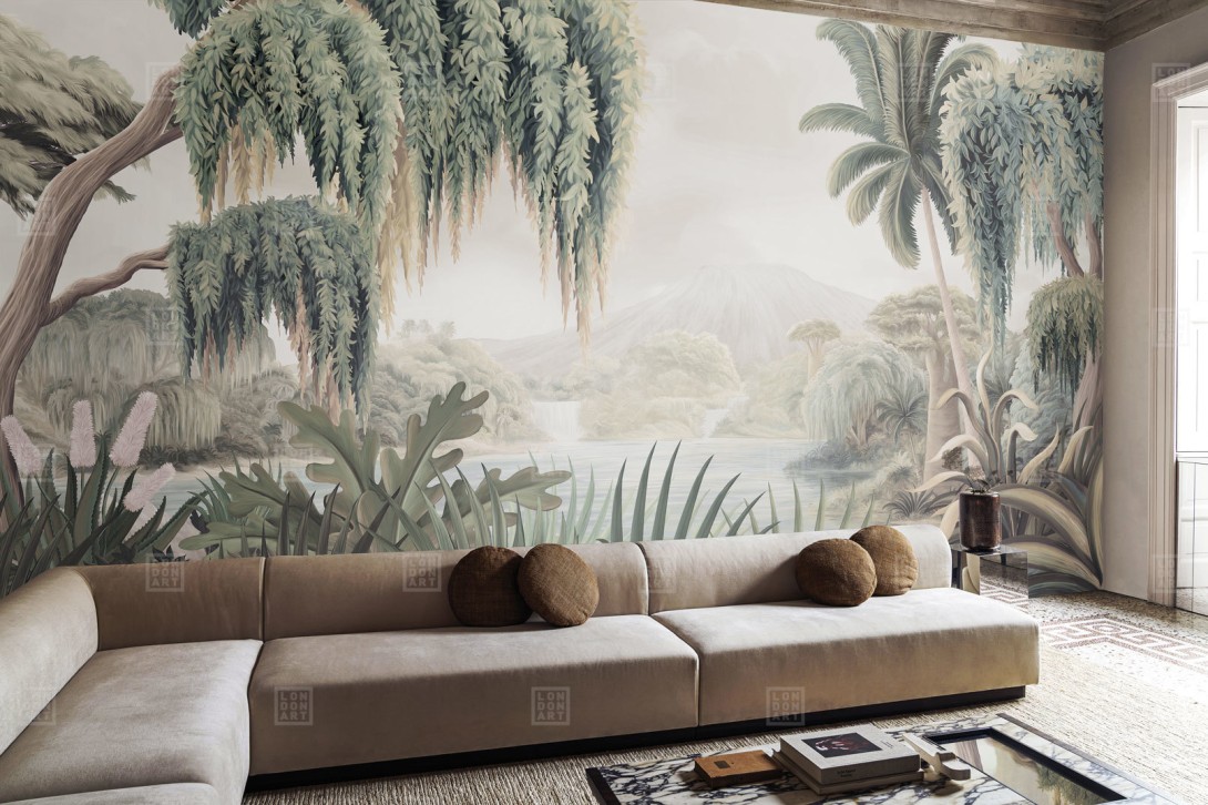 London Art BNV01 B Bon Voyage Les Plaines Sauvages - mural w egzotyczny krajobraz