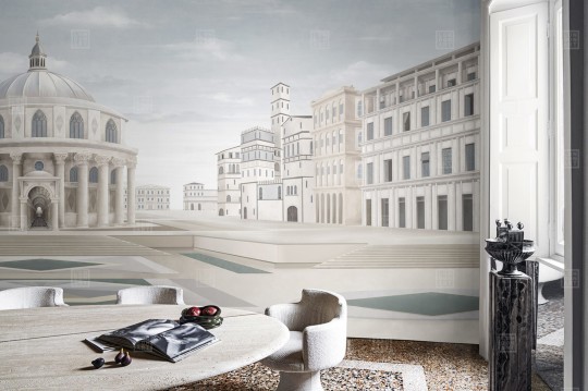 London Art BNV02 A Bon Voyage L'Utopie Moderne - mural w świątynie