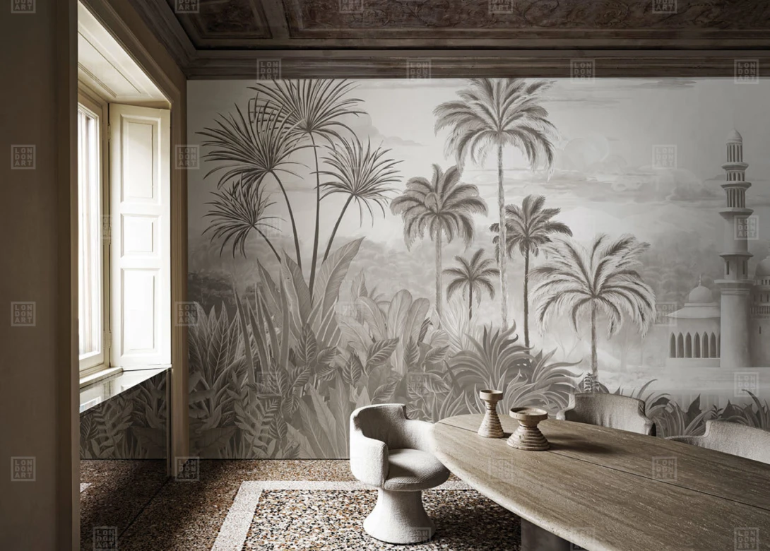 London Art BNV05 B Bon Voyage Les Rêves Orientaux - mural w egzotyczny krajobraz