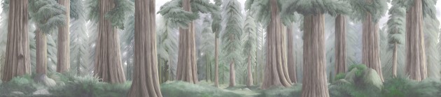 London Art BNV06 B Bon Voyage La Forêt Éternelle - mural w leśny krajobraz