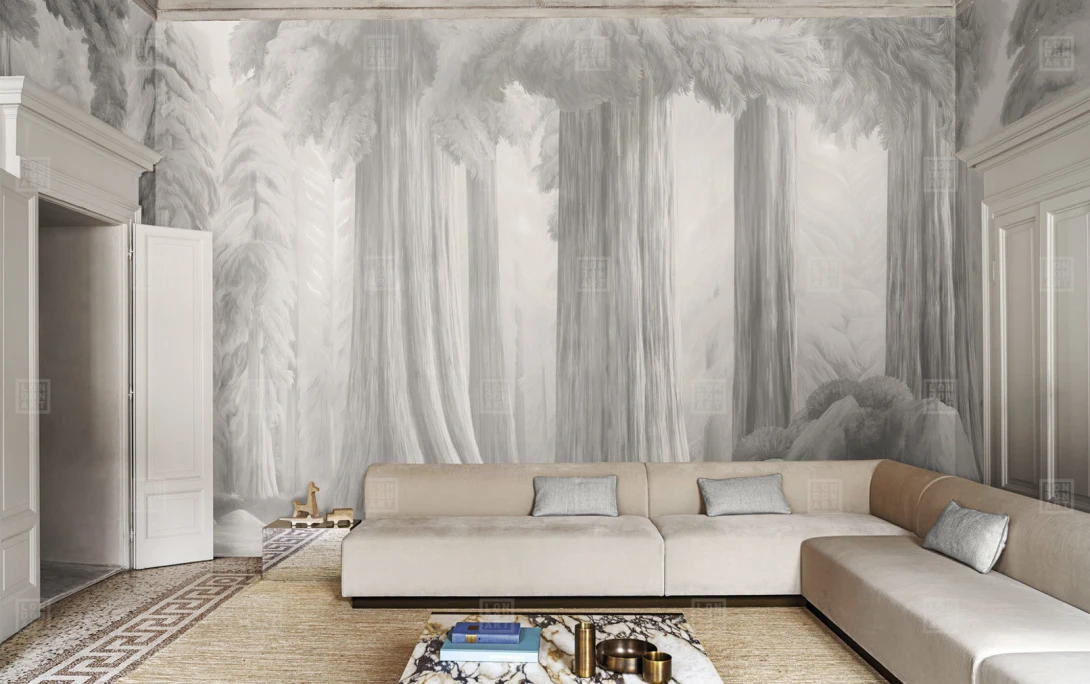 London Art BNV06 B Bon Voyage La Forêt Éternelle - mural w leśny krajobraz