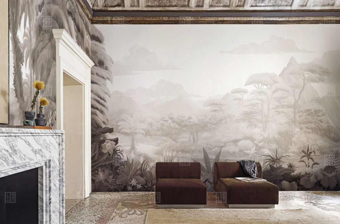 London Art BNV09 A Bon Voyage Le Jardin Éternel - mural w egzotyczny krajobraz