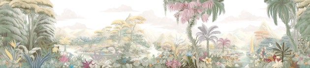 London Art BNV09 B Bon Voyage Le Jardin Éternel - mural w egzotyczny krajobraz