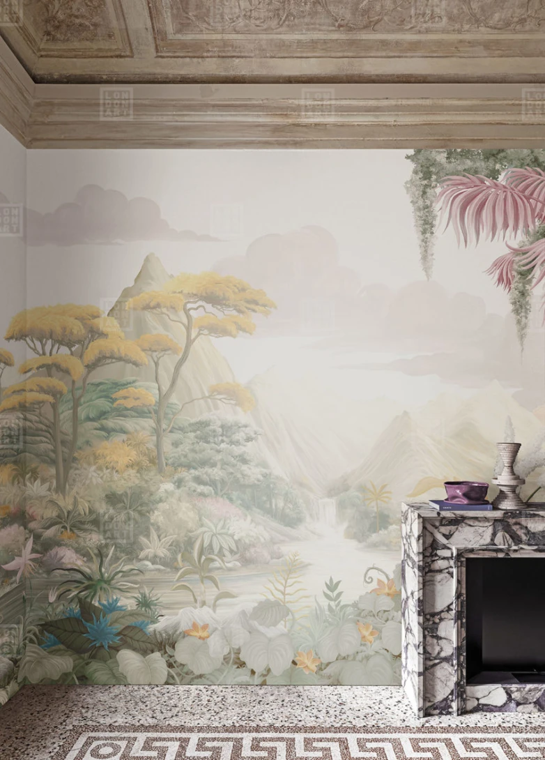 London Art BNV09 B Bon Voyage Le Jardin Éternel - mural w egzotyczny krajobraz