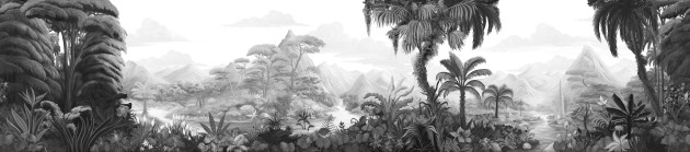 London Art BNV09 C Bon Voyage Le Jardin Éternel - mural w egzotyczny krajobraz