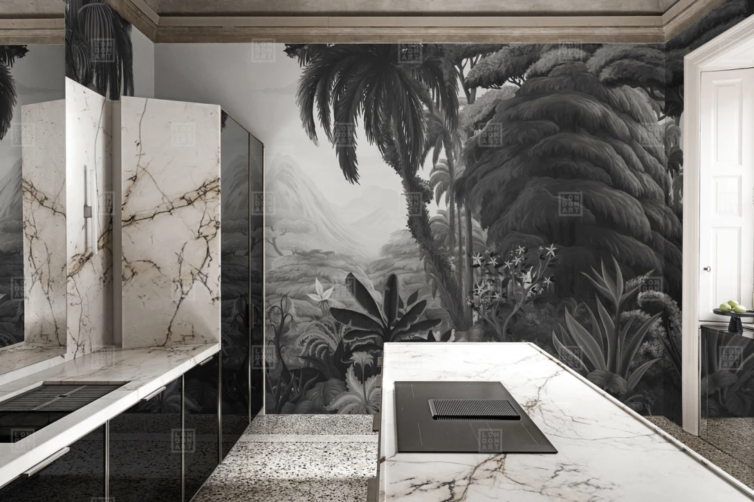 London Art BNV09 C Bon Voyage Le Jardin Éternel - mural w egzotyczny krajobraz