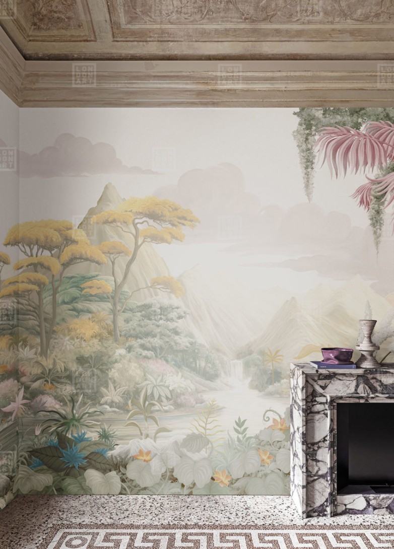 London Art BNV09 D Bon Voyage Le Jardin Éternel - mural w egzotyczny krajobraz