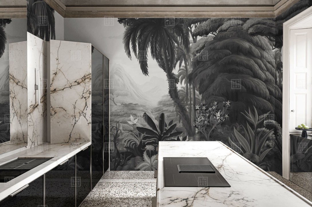 London Art BNV09 D Bon Voyage Le Jardin Éternel - mural w egzotyczny krajobraz