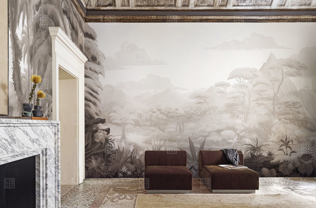 London Art BNV09 D Bon Voyage Le Jardin Éternel - mural w egzotyczny krajobraz