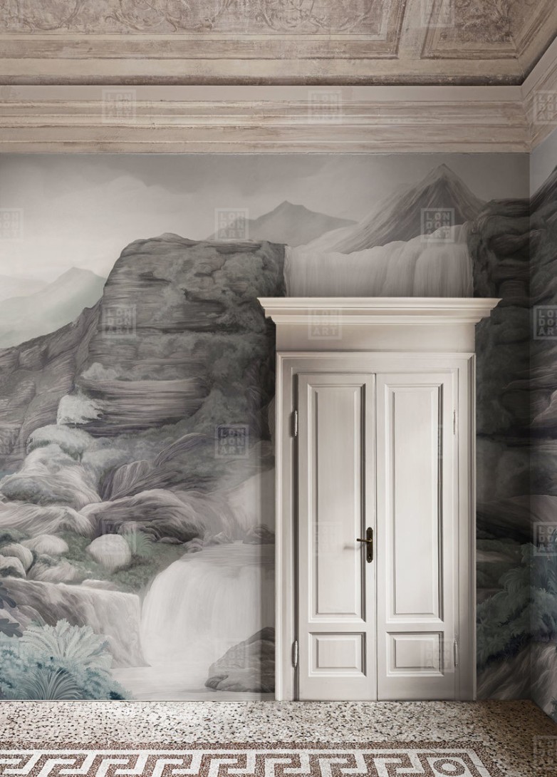 London Art BNV10 A Bon Voyage Les Glaces Enchantées - mural w górski krajobraz