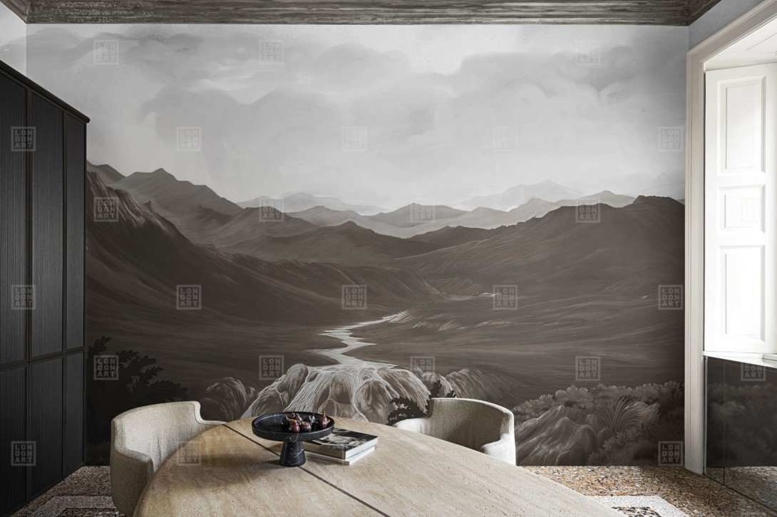 London Art BNV10 A Bon Voyage Les Glaces Enchantées - mural w górski krajobraz